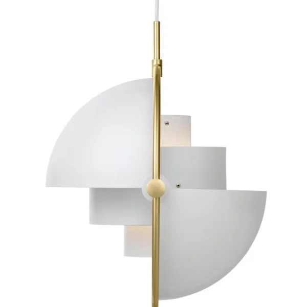 GUBI Deckenleuchten-Pendelleuchte Multi-Lite, Messing – weiß