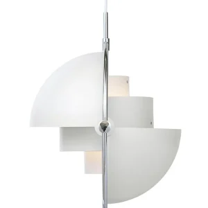 Lundia Deckenleuchten-GUBI Pendelleuchte Multi-Lite, chrom – weiß