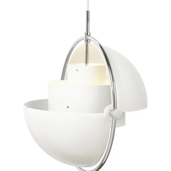 Lundia Deckenleuchten-GUBI Pendelleuchte Multi-Lite, chrom – weiß