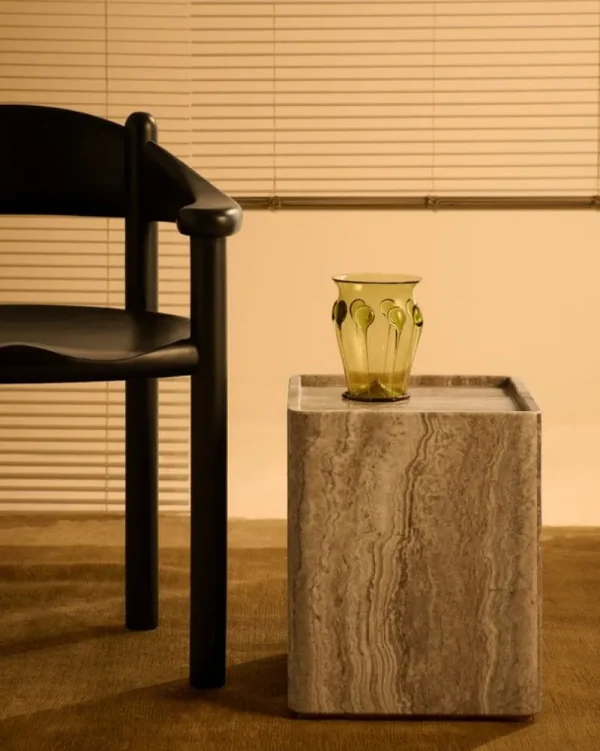 ferm LIVING Tische-GUBI Pietra Beistelltisch, 33 x 33 x 40 cm, Sepia Travertin