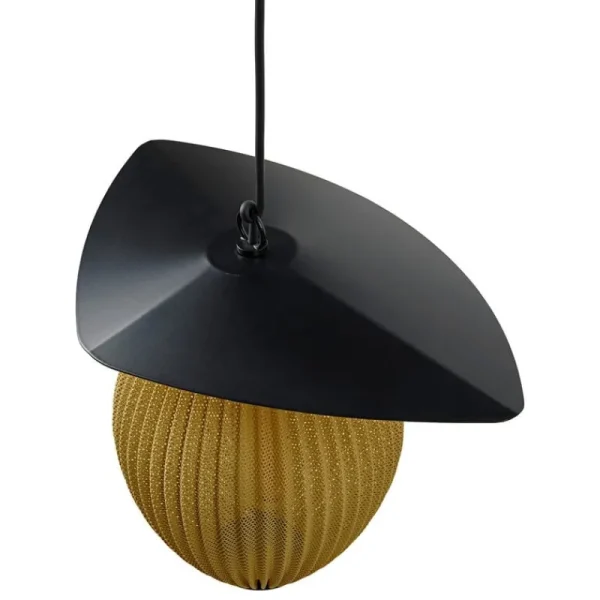 GUBI Außenbeleuchtung | Außenleuchten^Satellite Outdoor Pendelleuchte, 22 cm, Schwarz - Senfgold