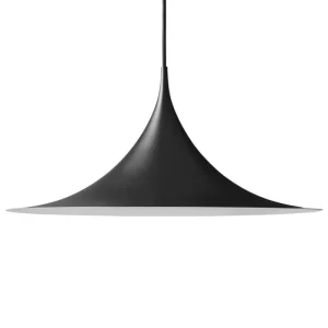 Verpan Deckenleuchten-GUBI Semi Pendelleuchte, 60 cm, Mattschwarz