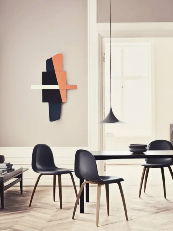 Verpan Deckenleuchten-GUBI Semi Pendelleuchte, 60 cm, Mattschwarz