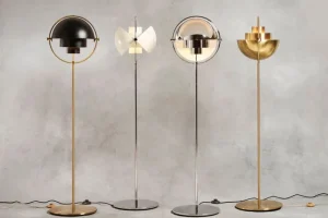GUBI Stehleuchten-Stehleuchte Multi-Lite, Messing-schwarz