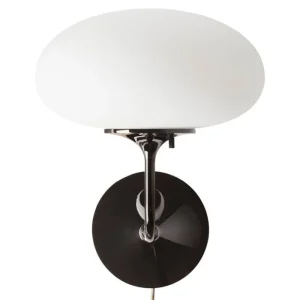 Normann Copenhagen Wandleuchten-GUBI Stemlite Wandleuchte, schwarzes Chrom - Weiß