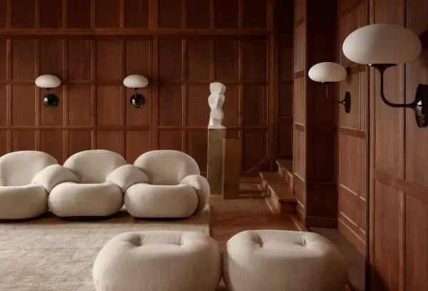 Normann Copenhagen Wandleuchten-GUBI Stemlite Wandleuchte, schwarzes Chrom - Weiß