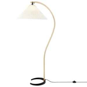 Louis Poulsen Stehleuchten-GUBI Timberline Stehlampe, Eiche - Birke - weißes Canvas
