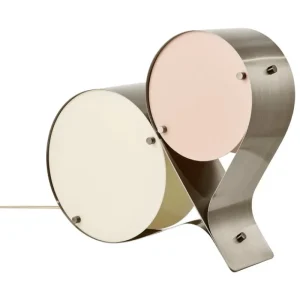 Alessi Tischlampen-GUBI Tischleuchte Coppia, Stahl, Elfenbein – Blush
