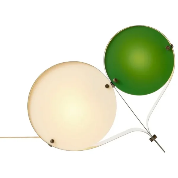 Flos Tischlampen-GUBI Tischleuchte Coppia, Stahl, Elfenbein – Kleeblatt