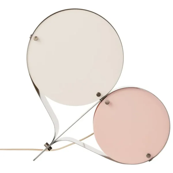 Alessi Tischlampen-GUBI Tischleuchte Coppia, Stahl, Elfenbein – Blush