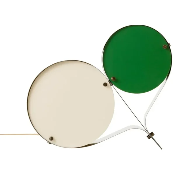 Flos Tischlampen-GUBI Tischleuchte Coppia, Stahl, Elfenbein – Kleeblatt