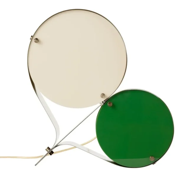 Flos Tischlampen-GUBI Tischleuchte Coppia, Stahl, Elfenbein – Kleeblatt