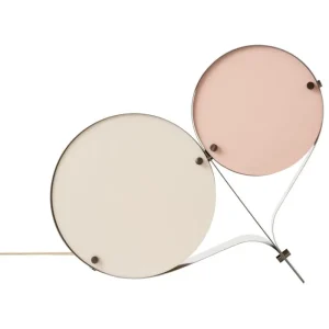 Alessi Tischlampen-GUBI Tischleuchte Coppia, Stahl, Elfenbein – Blush
