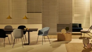 Alessi Tischlampen-GUBI Tischleuchte Coppia, Stahl, Elfenbein – Blush