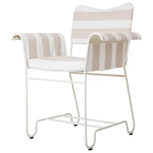 GUBI Terrassenmöbel | Sitzgelegenheiten^Tropique Stuhl, klassisches Weiß - Leslie Stripe 40