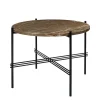 HAY Tische-GUBI TS Couchtisch, 55 cm, Schwarz – brauner Marmor