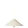 FDB Mu00f8bler Deckenleuchten-GUBI Tynell 1967 Pendelleuchte, 56 cm, Messing - Canvas