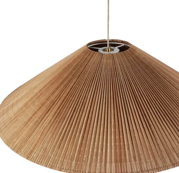 GUBI Deckenleuchten-Tynell 1972 Pendelleuchte, 90 cm, Messing - Bambus