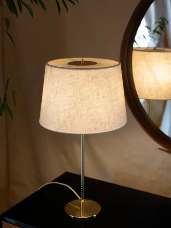 GUBI Tischlampen-Tynell 9205 Tischleuchte, Messing - Canvas