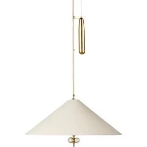 GUBI Deckenleuchten-Tynell A1967 Pendelleuchte, 56 cm, Messing - Canvas