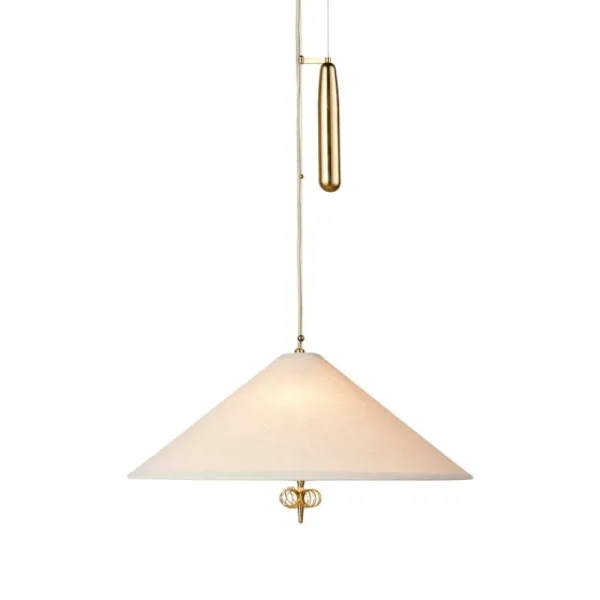 GUBI Deckenleuchten-Tynell A1967 Pendelleuchte, 56 cm, Messing - Canvas
