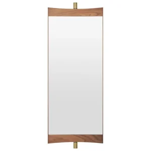 Audo Copenhagen Spiegel-GUBI Vanity Wandspiegel, 1 Paneel, Walnuss - Messing