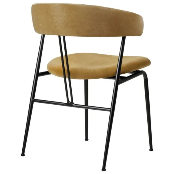 Fredericia Sitzgelegenheiten-GUBI Violin Stuhl, vollumpolstert, Velvet Grey Green 294