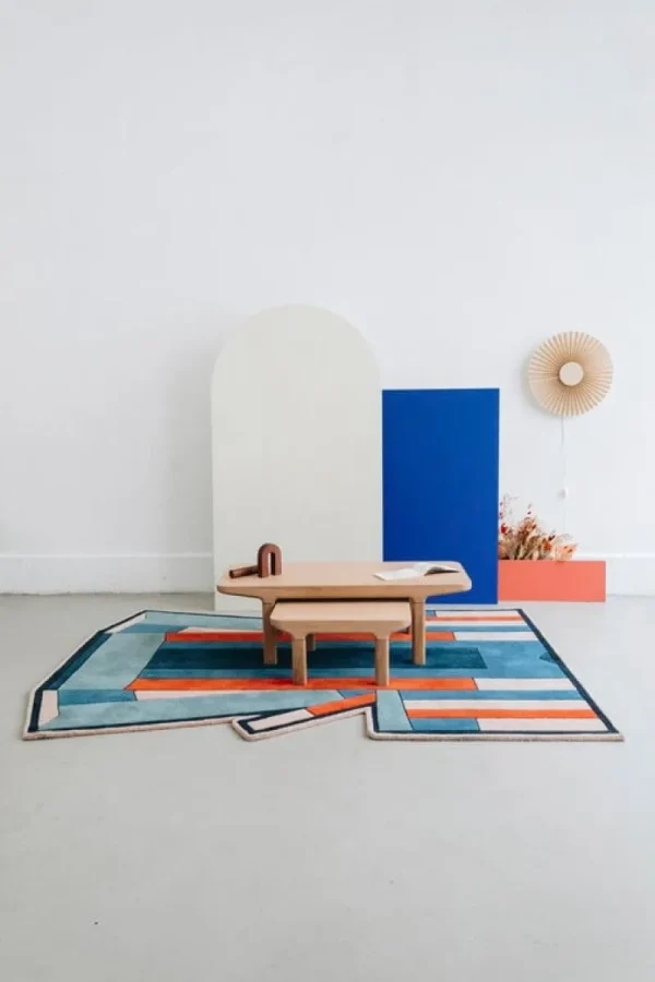 Vitra Tische-Hartô Camille L29 Couchtisch, Eiche natur