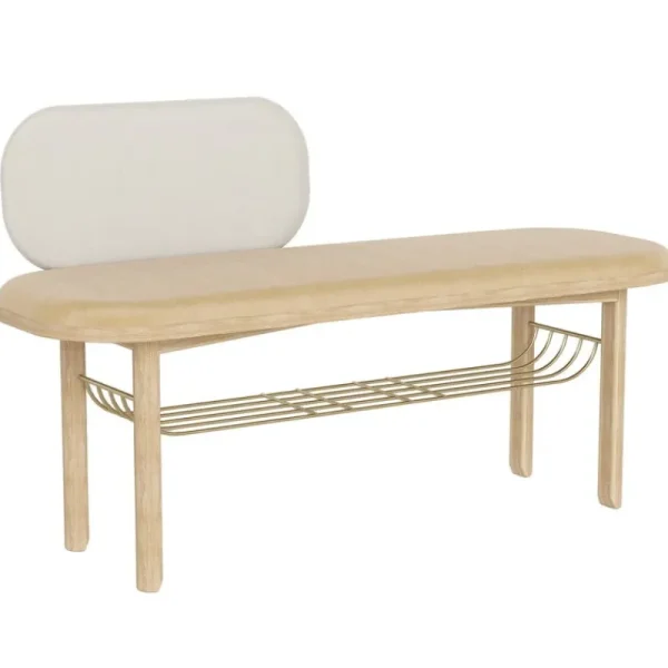 Woodnotes Sitzgelegenheiten-Hartô Eustache Bank, Eiche - kamelbraun - beige
