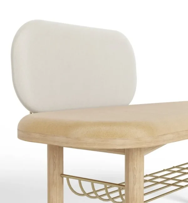 Woodnotes Sitzgelegenheiten-Hartô Eustache Bank, Eiche - kamelbraun - beige