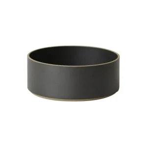 Hasami Porcelain Geschirr^Tall Schale, 185 mm, schwarz