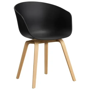 Fogia Sitzgelegenheiten-HAY About A Chair AAC22, Schwarz 2.0 - Eiche lackiert