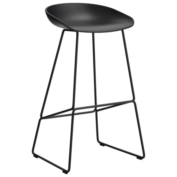 GUBI Sitzgelegenheiten-HAY About A Stool AAS38 Barhocker, 75 cm, Schwarz 2.0 - Schwarz - Sc