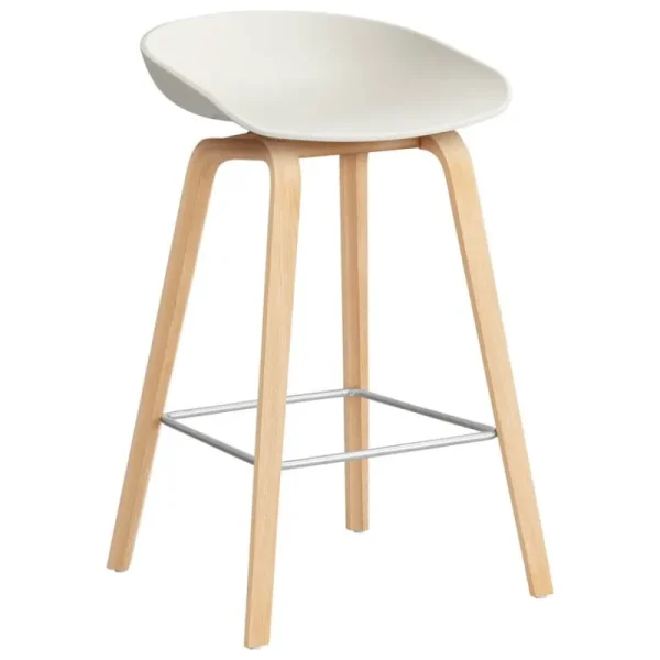 HAY Sitzgelegenheiten-About A Stool AAS32, 65 cm, Melange Cream 2.0, Eiche geseift - S