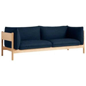 Massproductions Sofas Und Liegen-HAY Arbour 3-Sitzer, Flamiber Dunkelblau - geölte gewachste Eiche