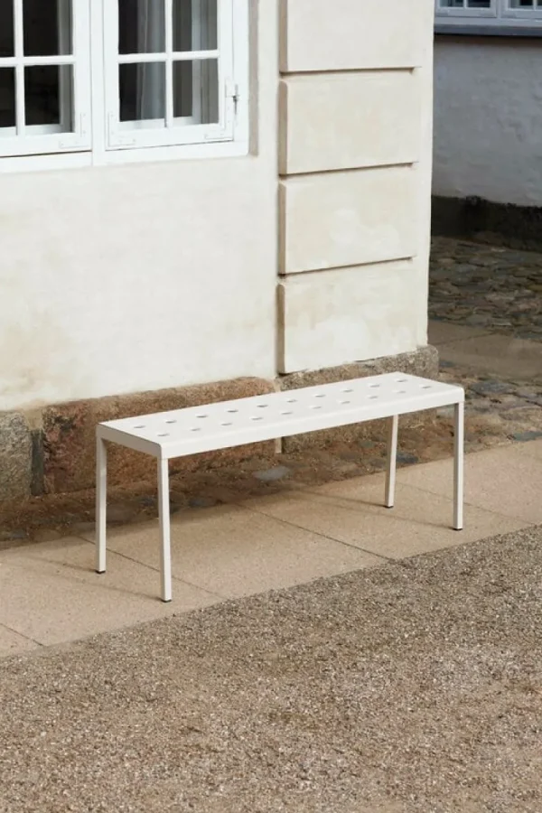 HAY Terrassenmöbel | Sitzgelegenheiten^Balcony Bank, 119,5 cm, Chalk Beige