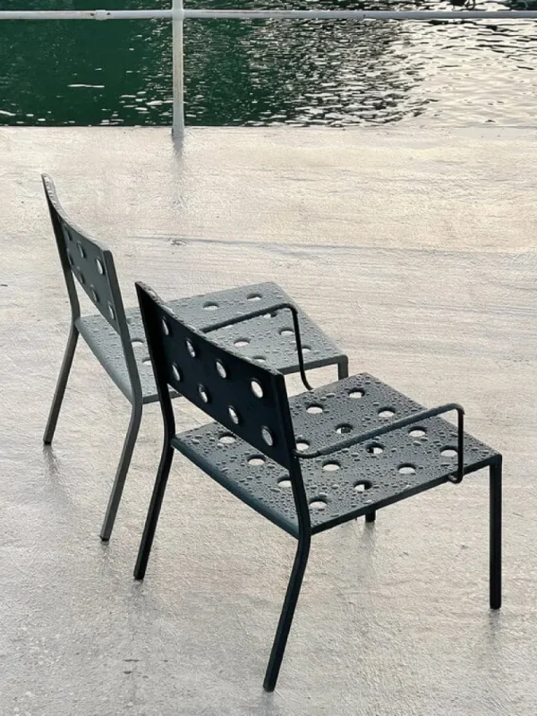 HAY Terrassenmöbel | Sitzgelegenheiten^Balcony Lounge-Armlehnstuhl, Anthrazit