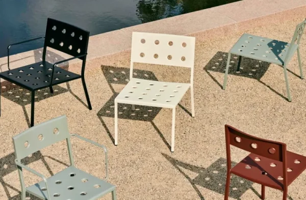 HAY Terrassenmöbel | Sitzgelegenheiten^Balcony Loungestuhl, Kreidebeige