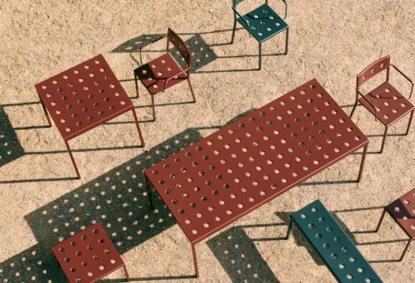 HAY Terrassenmöbel | Tische^Balcony Tisch, 190 x 87 cm, Eisenrot