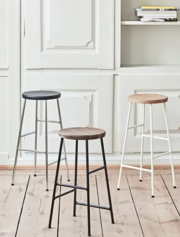 Normann Copenhagen Sitzgelegenheiten-HAY Barhocker Cornet, hoch, cremeweiß – Eiche geölt
