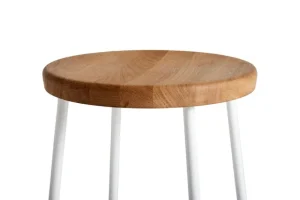 Normann Copenhagen Sitzgelegenheiten-HAY Barhocker Cornet, hoch, cremeweiß – Eiche geölt