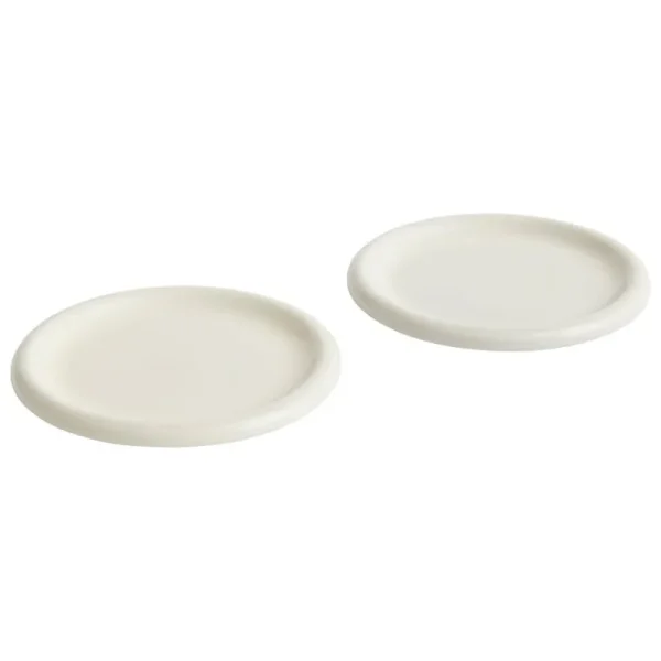 HAY Geschirr^Barro Teller, 2er-Set, 24 cm, Cremeweiß