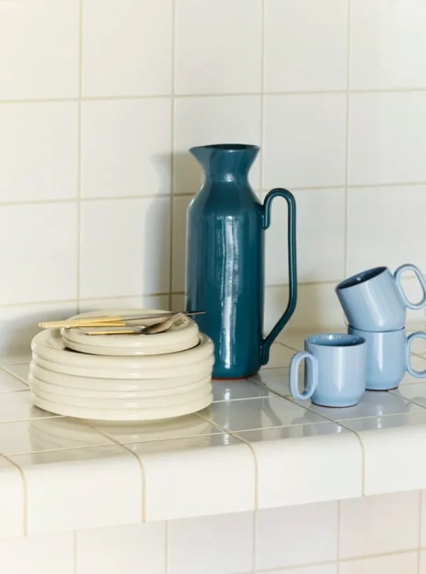 HAY Geschirr^Barro Teller, 2er-Set, 24 cm, Cremeweiß