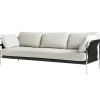 Fredericia Sofas Und Liegen-HAY Can Sofa, Dreisitzer, Ruskin 05 - schwarzer Stramin - Chromgeste