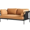 Fredericia Sofas Und Liegen-HAY Can Sofa, Zweisitzer, Linara 142 - schwarzer Stramin - schwarzes