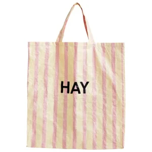 Finnish Design Shop Taschen | Auf Reisen^HAY Candy Stripe Einkaufstasche, XL, Rot - Gelb