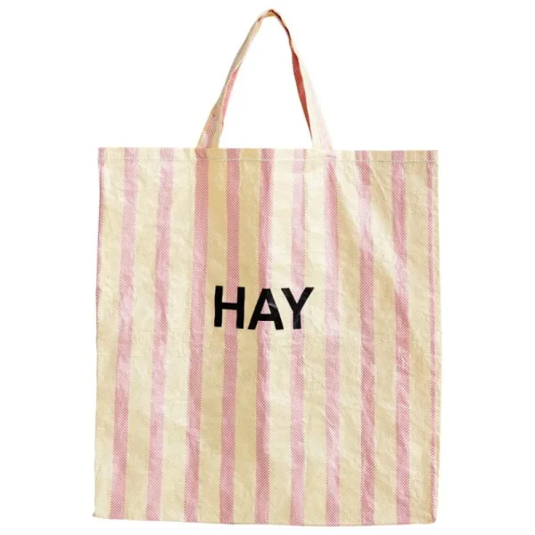 Finnish Design Shop Taschen | Auf Reisen^HAY Candy Stripe Einkaufstasche, XL, Rot - Gelb