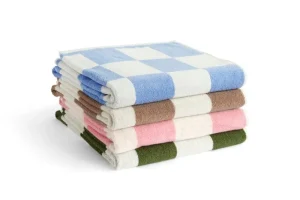 Kinder HAY Textilien Für Kinder | Badezimmertextilien^Check Badetuch, 70 x 136 cm, Himmelblau