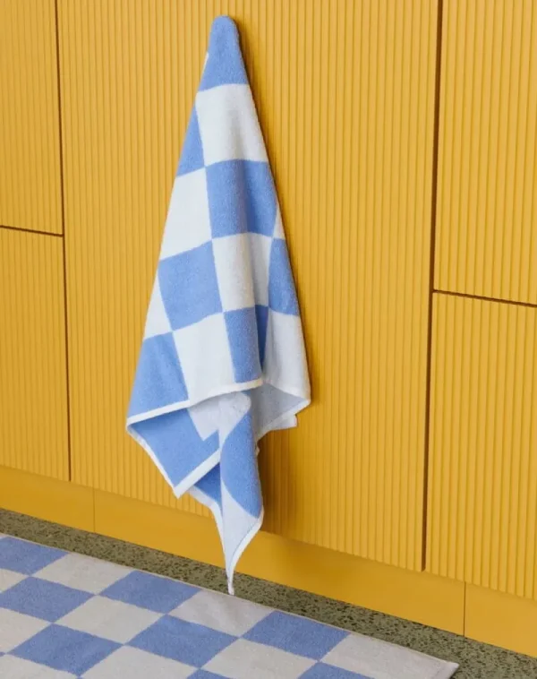 Kinder HAY Textilien Für Kinder | Badezimmertextilien^Check Badetuch, 70 x 136 cm, Himmelblau