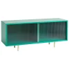 Northern Aufbewahrungsmöbel-HAY Colour Cabinet mit Glastüren, stehend, 120 cm, dunkles Mintgrün